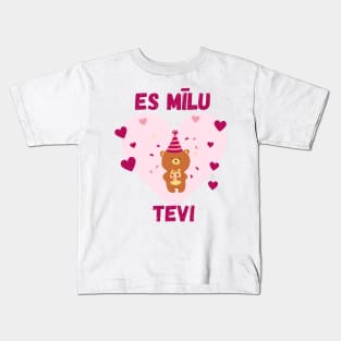 es mīlu tevi - Latviešu Kids T-Shirt